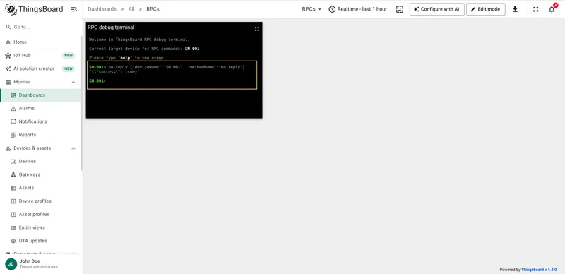 One Way RPC no-reply result