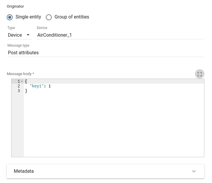 Custom event type configuration