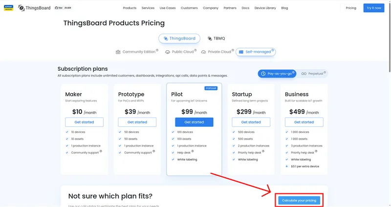 Trendz pricing page
