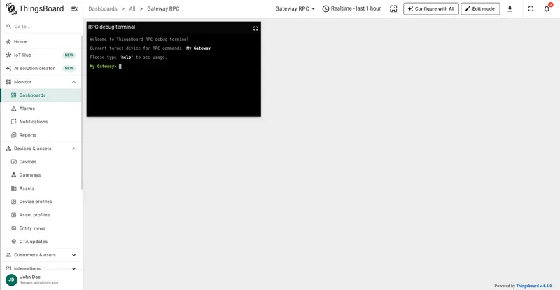 RPC debug terminal widget connected and ready