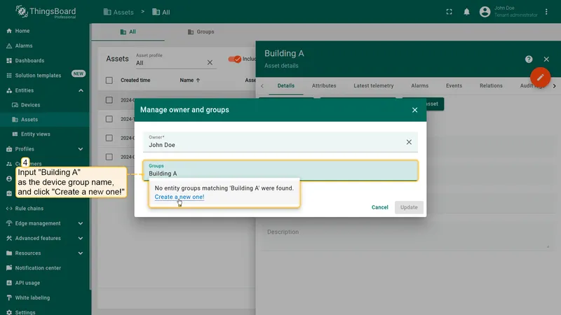 Create entity group