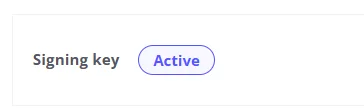 Signing Key Active status