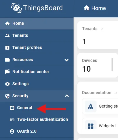 Security General page