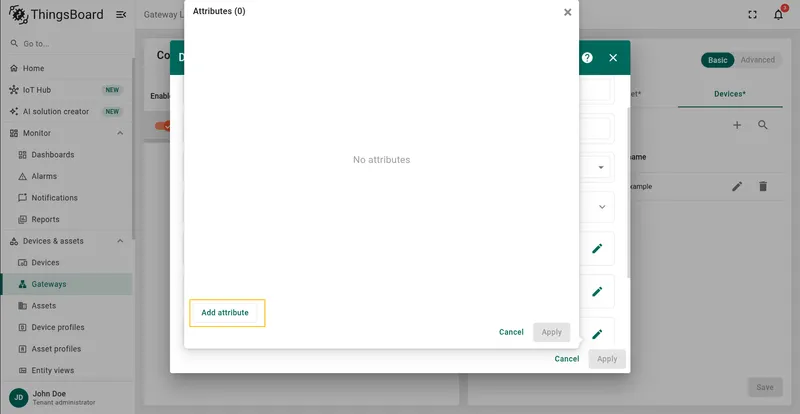 Click Add attribute