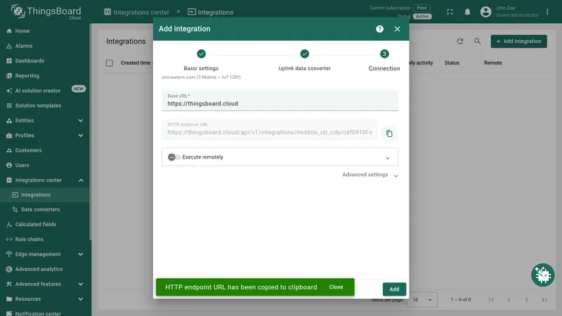 Configure IoT Creators connection settings