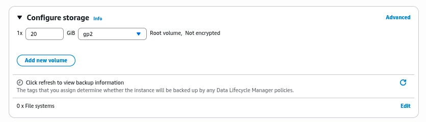 Storage configuration
