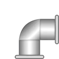 Bottom right elbow pipe SCADA symbol