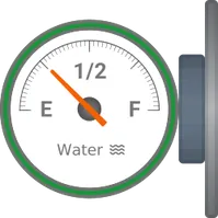 Left analog water level meter SCADA symbol