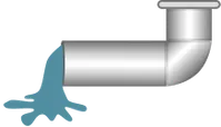 Left elbow drain pipe SCADA symbol