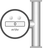 Left flow meter SCADA symbol