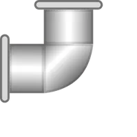 Left top elbow pipe SCADA symbol