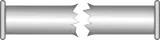 Long horizontal broken pipe SCADA symbol