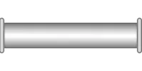 Long horizontal pipe SCADA symbol