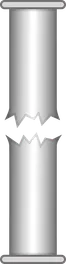 Long vertical broken pipe SCADA symbol