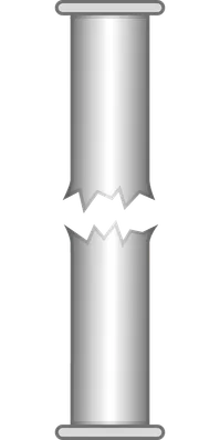 Long vertical broken pipe SCADA symbol