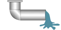 Right elbow drain pipe SCADA symbol