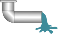Right elbow drain pipe SCADA symbol