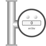 Right flow meter SCADA symbol