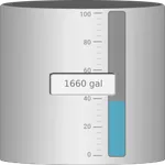 Small cylindrical tank SCADA symbol