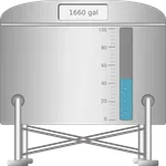 Stand vertical short tank SCADA symbol