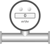Top flow meter SCADA symbol