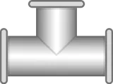 Top tee pipe SCADA symbol
