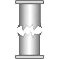 Vertical broken pipe SCADA symbol