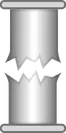 Vertical broken pipe SCADA symbol