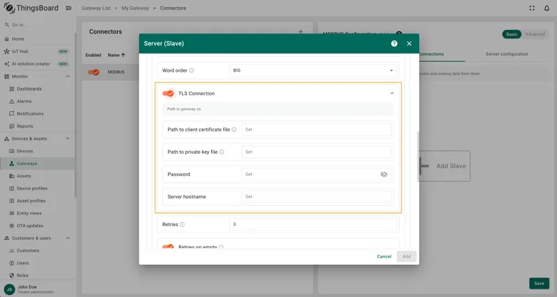 TLS connection