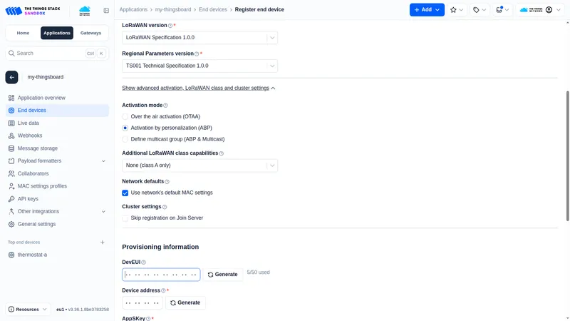 Advanced activation settings expanded with Activation by personalization (ABP) selected