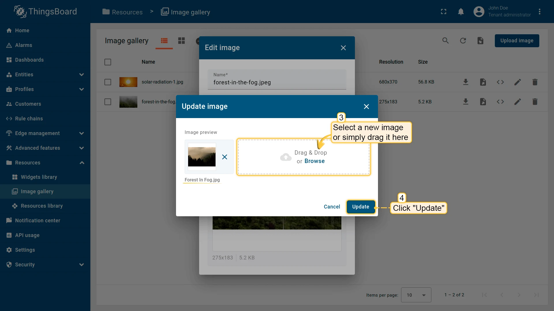 Select new image