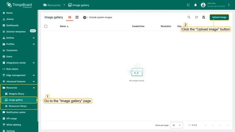 Click Upload image button