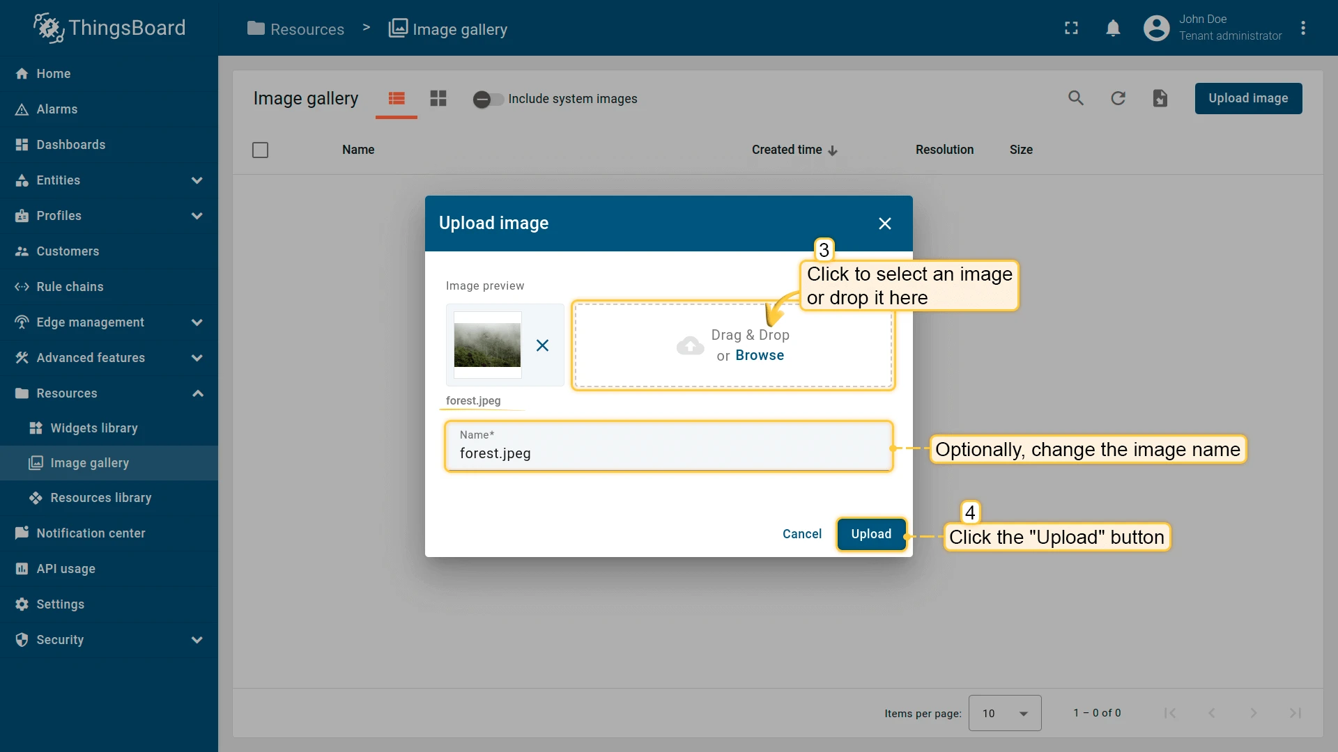 Select or drag image file