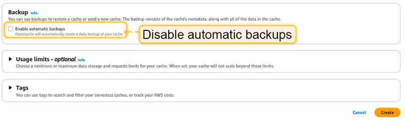 Valkey backups