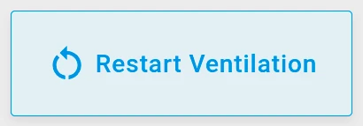 Ventilation restart Command button widget on dashboard
