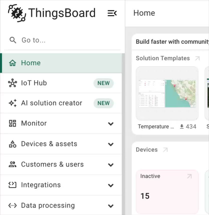 Typing “ru” into the sidebar's Go to… search, opening Alarm rules, then jumping to Dashboards the same way