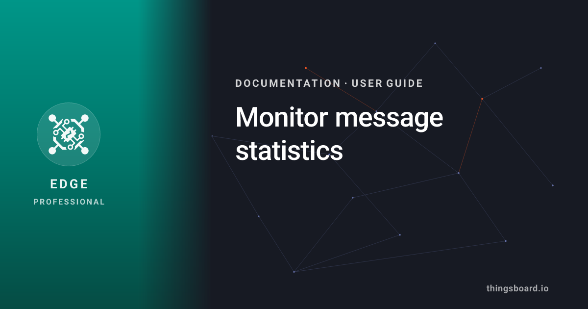 Monitor message statistics | Docs | ThingsBoard Edge PE