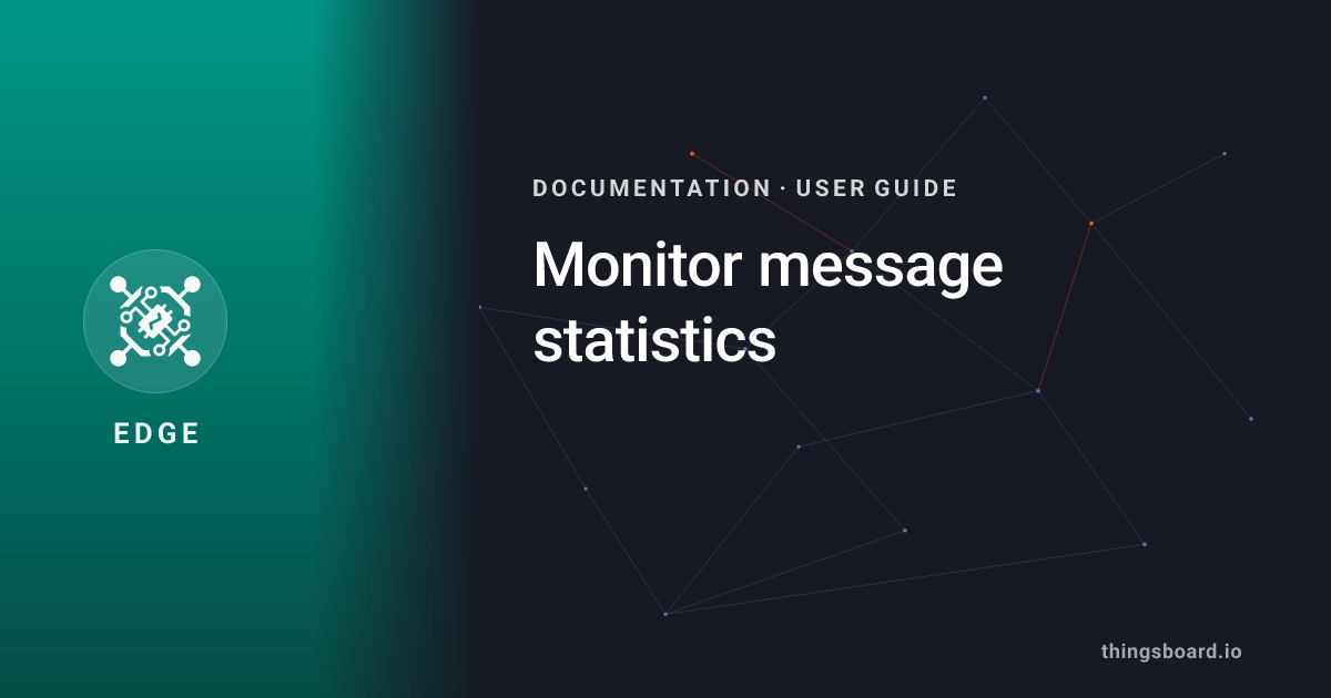 Monitor message statistics | Docs | ThingsBoard Edge