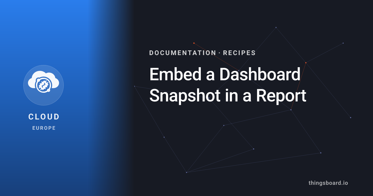 Embed a Dashboard Snapshot in a Report | Docs | ThingsBoard Cloud (EU)