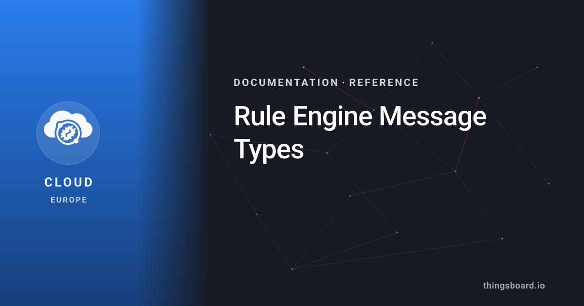 Rule Engine Message Types | Docs | ThingsBoard Cloud (EU)
