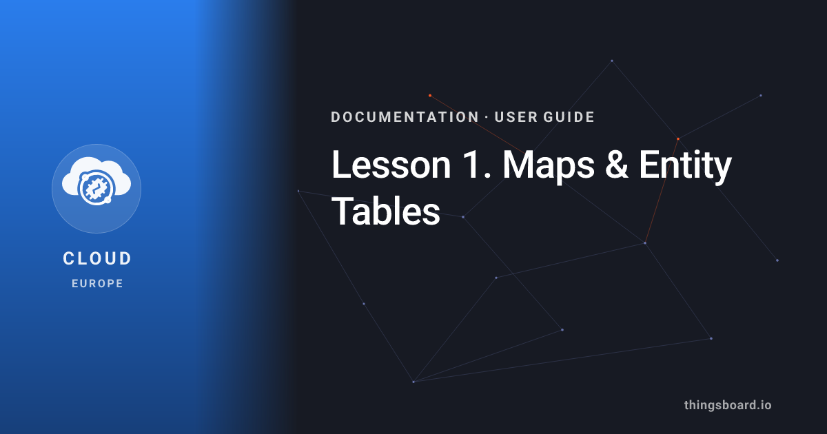Lesson 1. Maps & Entity Tables | Docs | ThingsBoard Cloud (EU)
