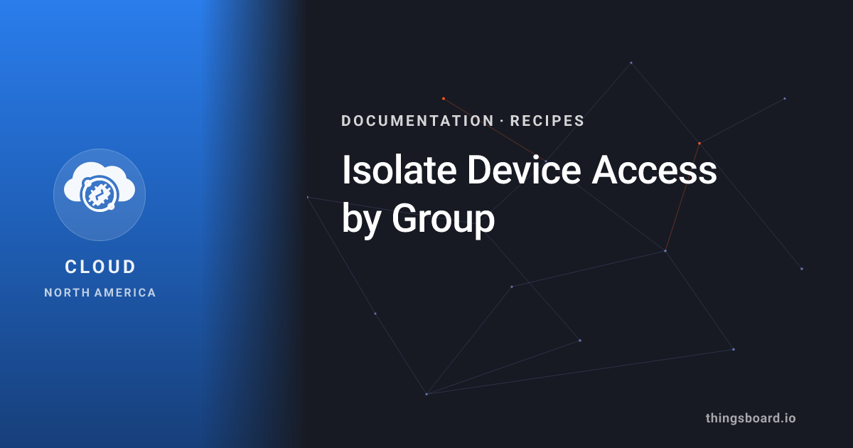 Isolate Device Access by Group | Docs | ThingsBoard Cloud