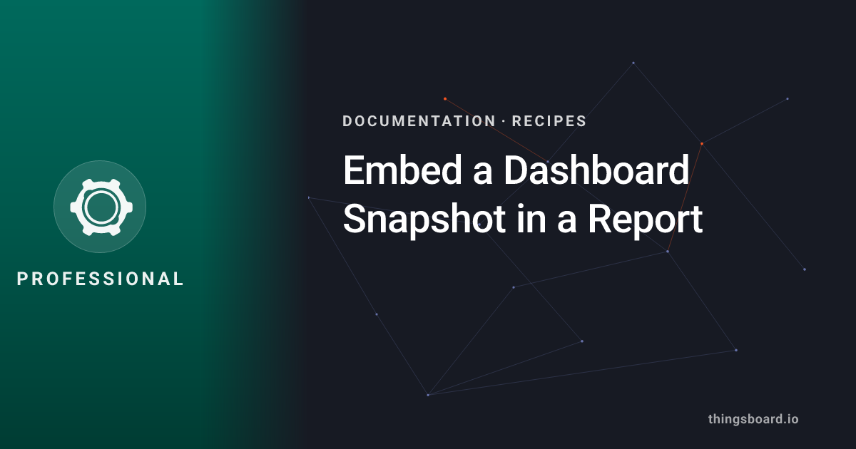 Embed a Dashboard Snapshot in a Report | Docs | ThingsBoard PE
