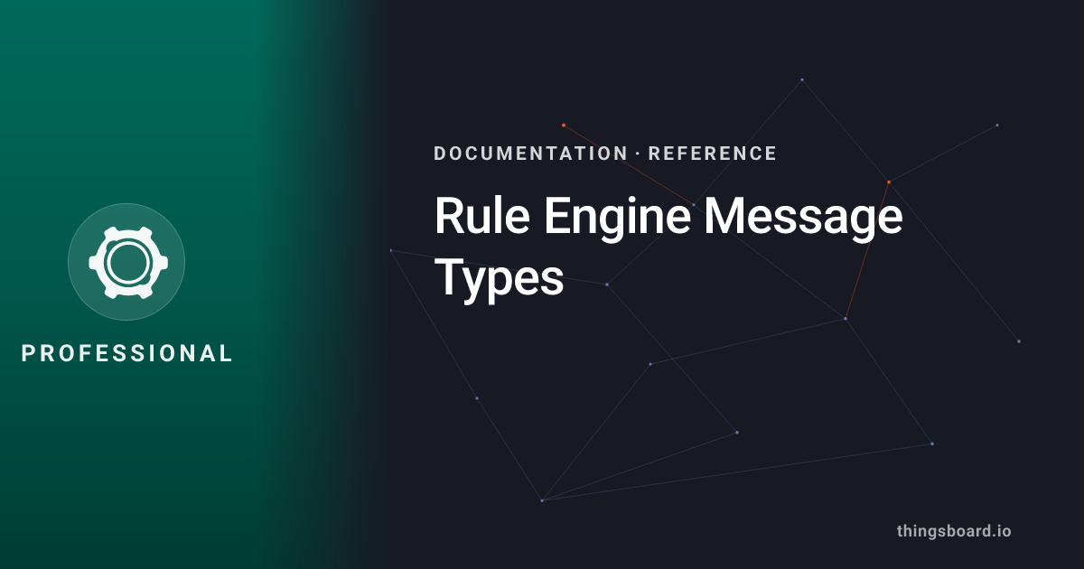 Rule Engine Message Types | Docs | ThingsBoard PE