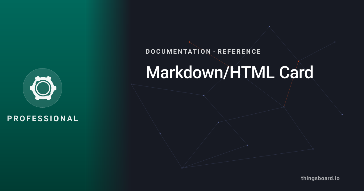 Markdown/HTML Card | Docs | ThingsBoard PE