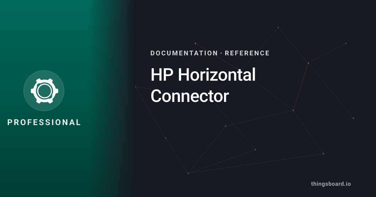 HP Horizontal Connector | Docs | ThingsBoard PE