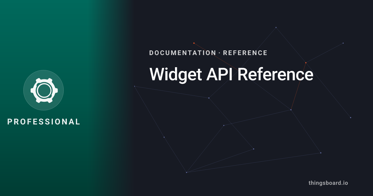 Widget API Reference | Docs | ThingsBoard PE