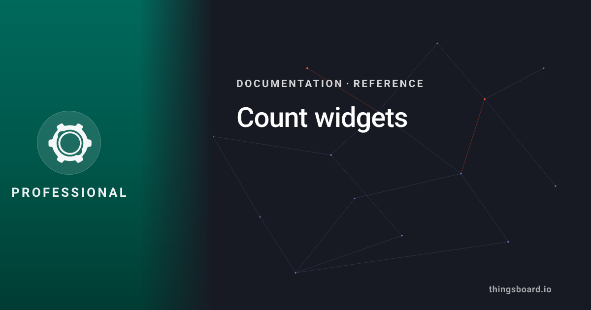Count widgets | Docs | ThingsBoard PE