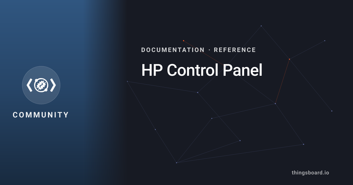 HP Control Panel | Docs | ThingsBoard