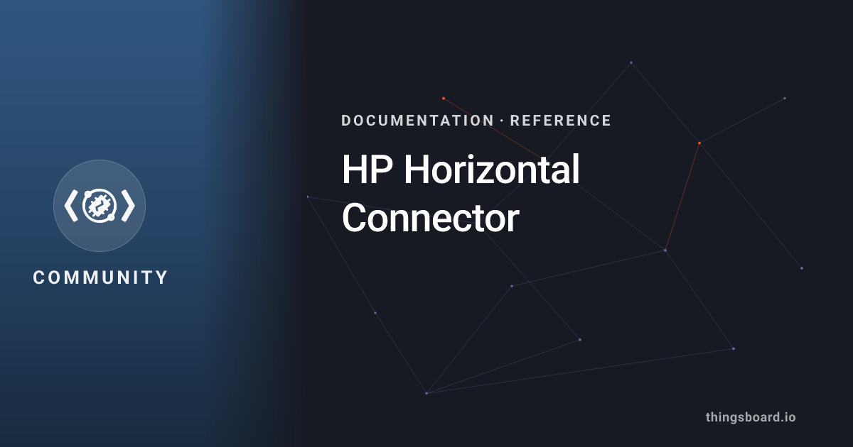 HP Horizontal Connector | Docs | ThingsBoard